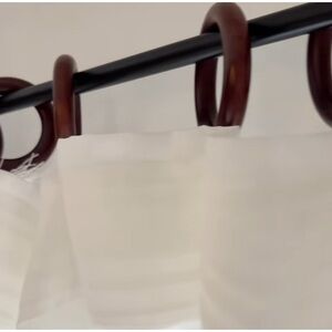 Brown Circular Wooden Curtain holders